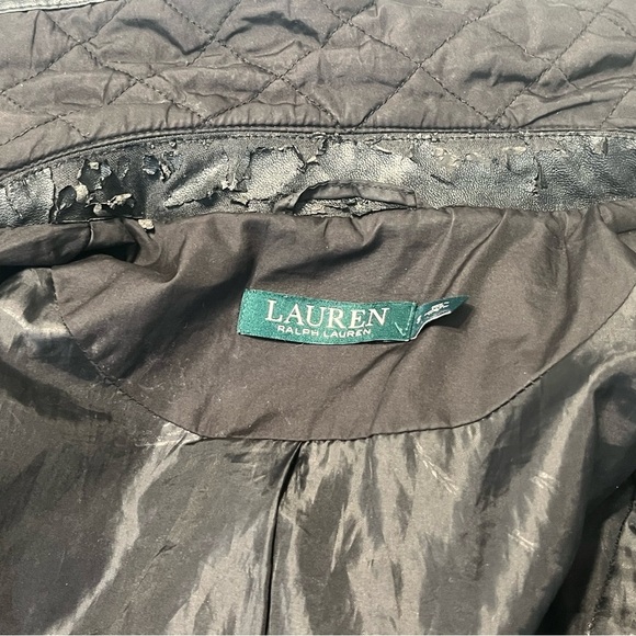 Lauren Ralph Lauren Diamond-Quilted Black Jacket Coat Size SM - Picture 10 of 13